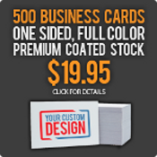 500 full color business cards for $19.95